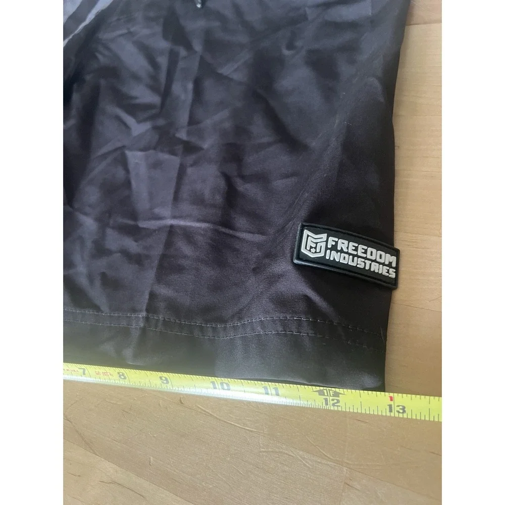 Freedom Industries Board Shorts‎ 3XL Black Gray USA Flag Camo Performance Trunks